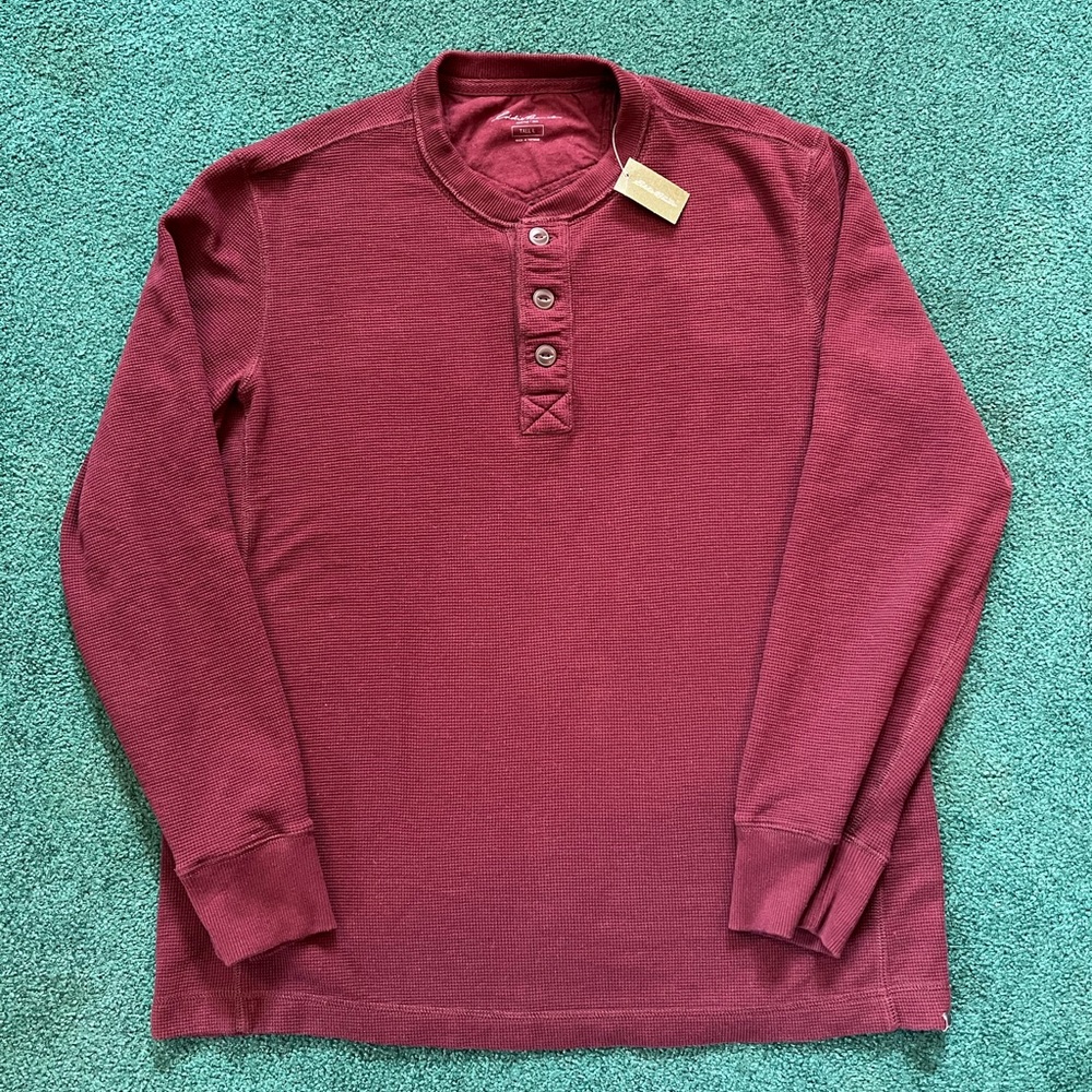 Eddie Bauer Thermal Henley Maroon